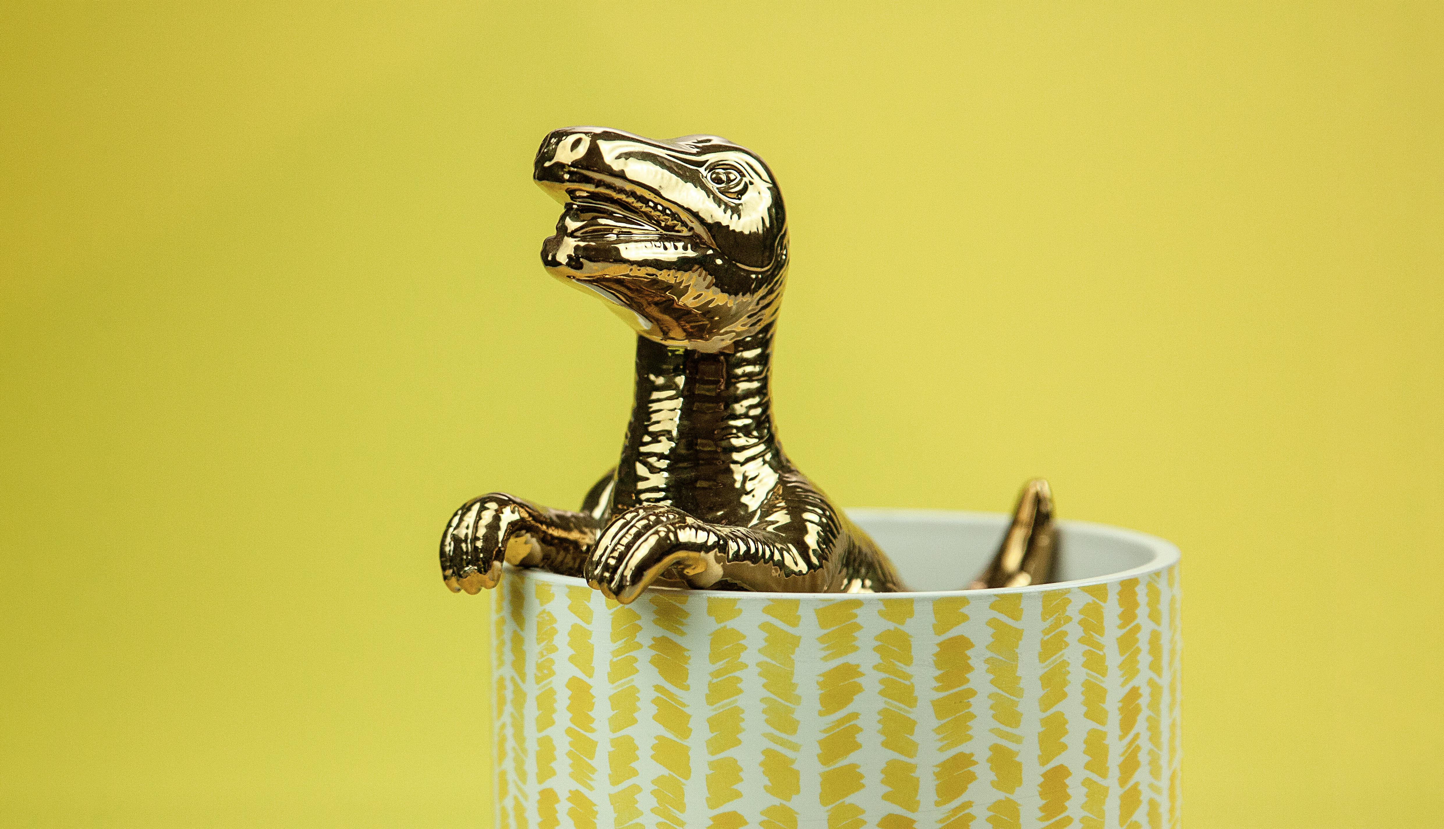 Gold sales dinosaur figurine