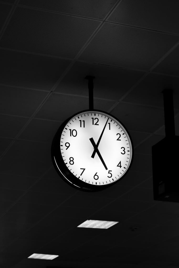 Clock Hanging On Ceiling