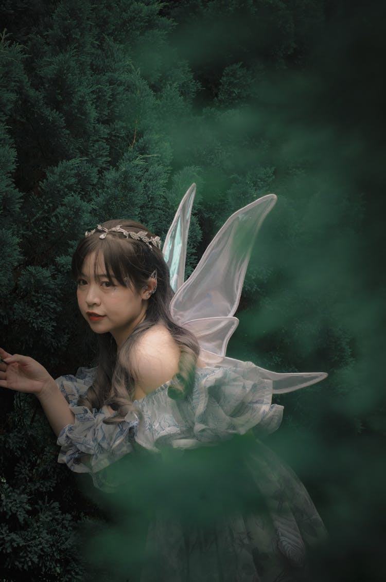 A Girl Wearing A Fairy Costume