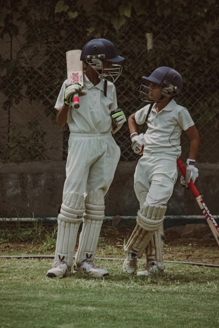 Cricket Players Talking On Field