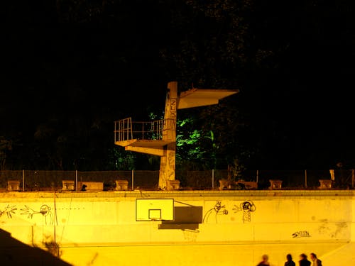 Free stock photo of diving board, graffiti, retro