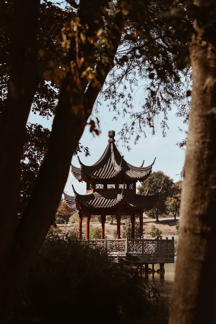 Asian Architecture Of A Viewing Deck 