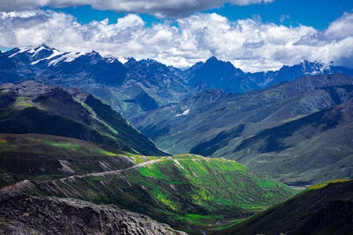 Aerial Photography of Mountains under the Cloudy Sky