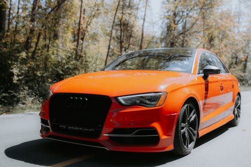 Photo of an Orange Audi Car