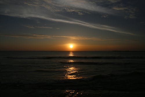 Beautiful sunset in beach Colombo, Sri Lanka
