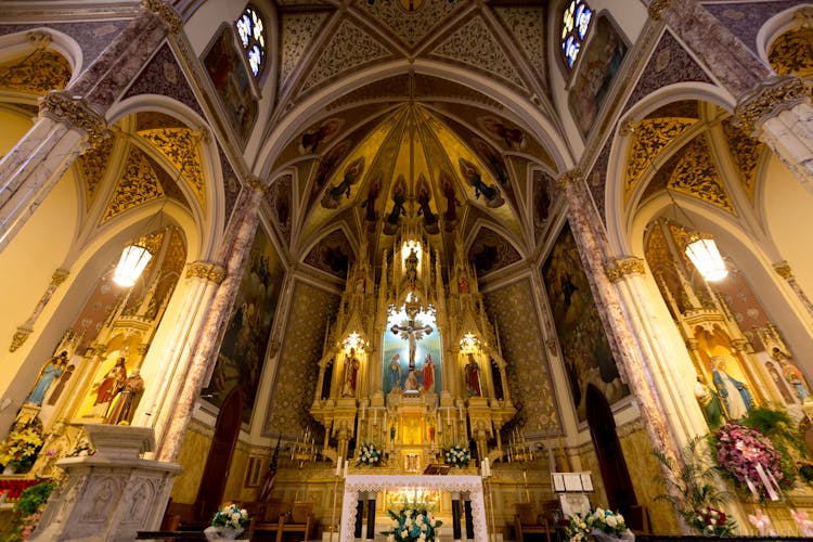 Altar In A Gothic Cathedral