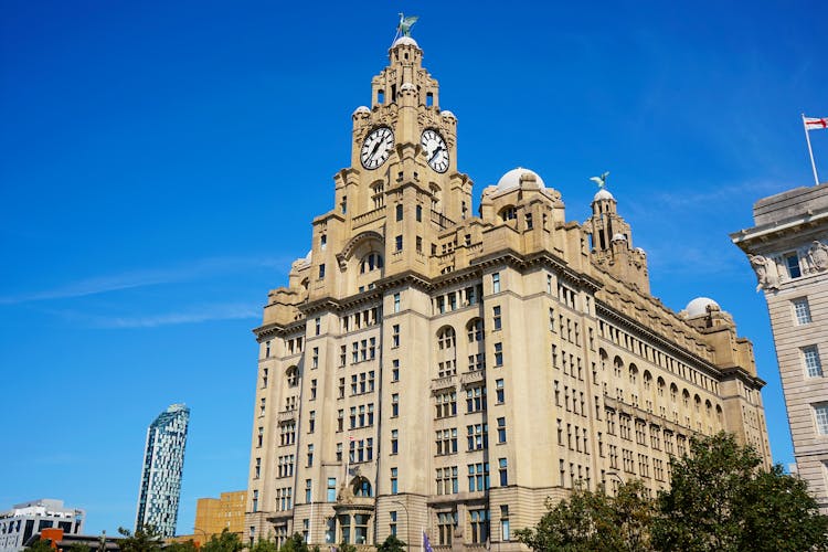 The Royal Liver Building Under Blue Sky