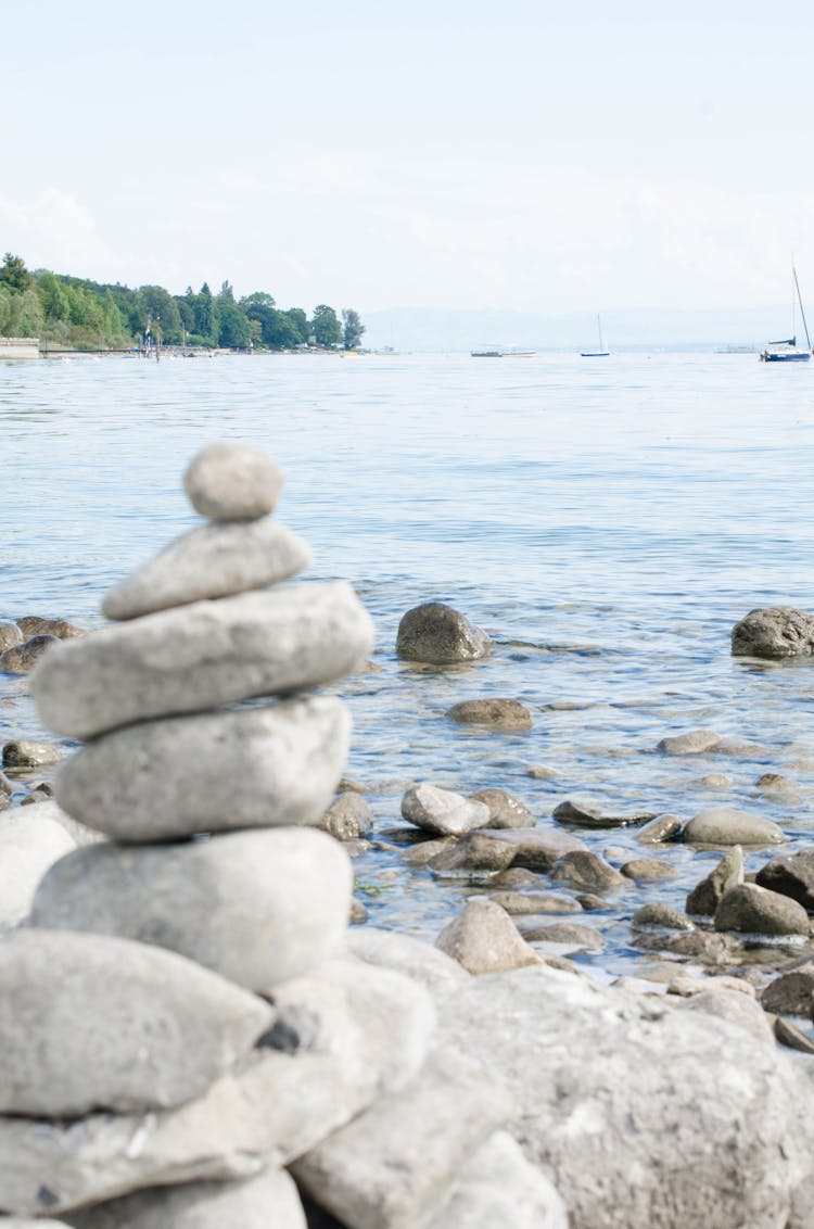 Rocks On The Beach Shore