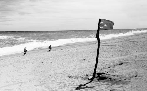 Man Cleaning Beach, Turkey