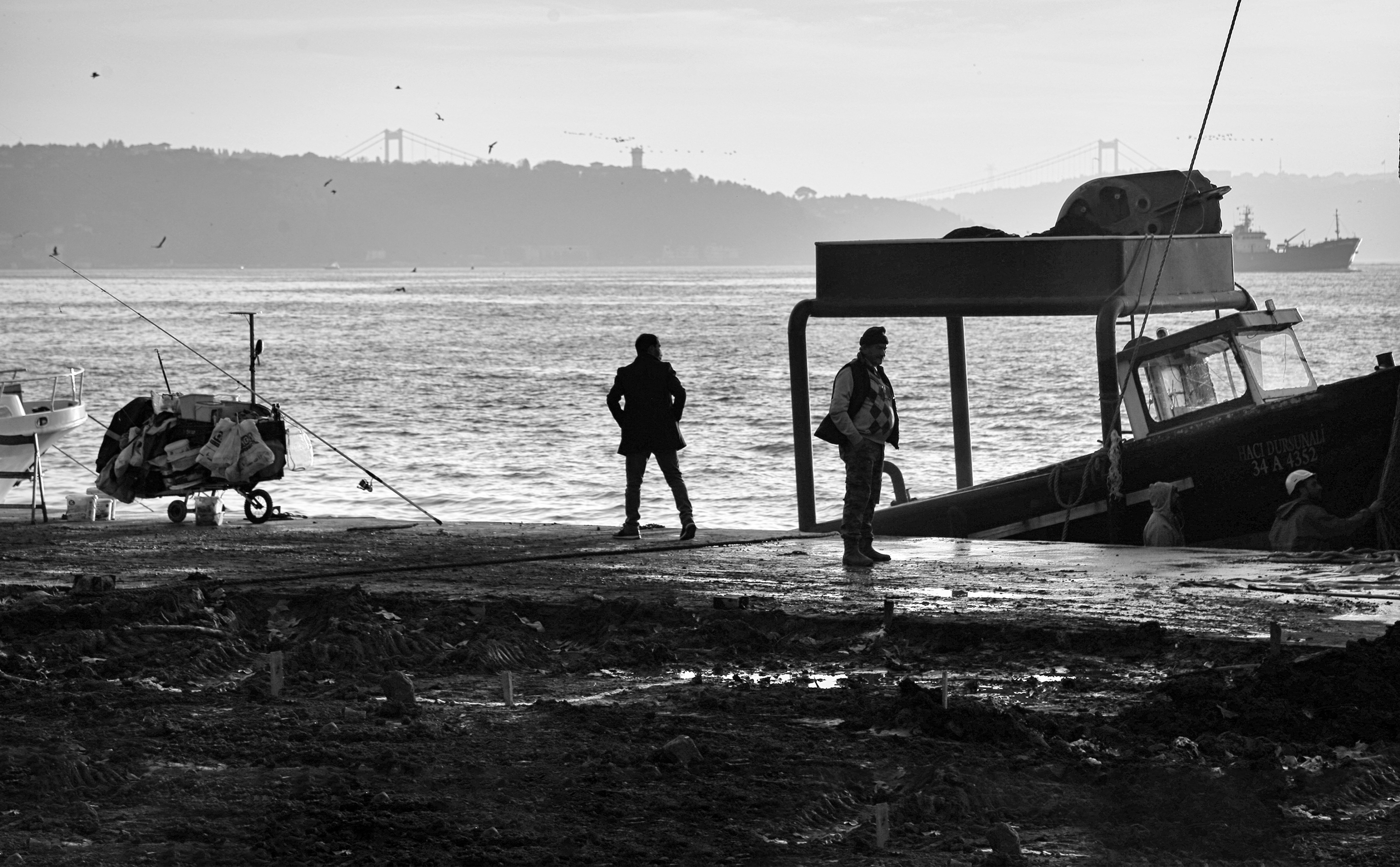 Silhouette of a Man Standing near the Sea · Free Stock Photo