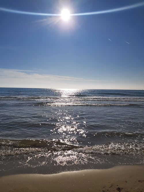 Kostnadsfri bild av blått hav, morgonsol, naturligt ljus
