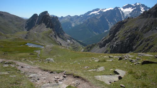 Landscape with Footpath in Rocky Mountains