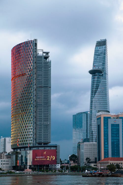 Modern High Rise Buildings Under Cloudy Sky