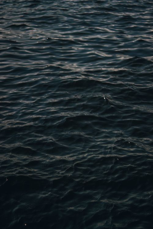 Free Gentle ocean waves creating a calming seascape during twilight. Stock Photo