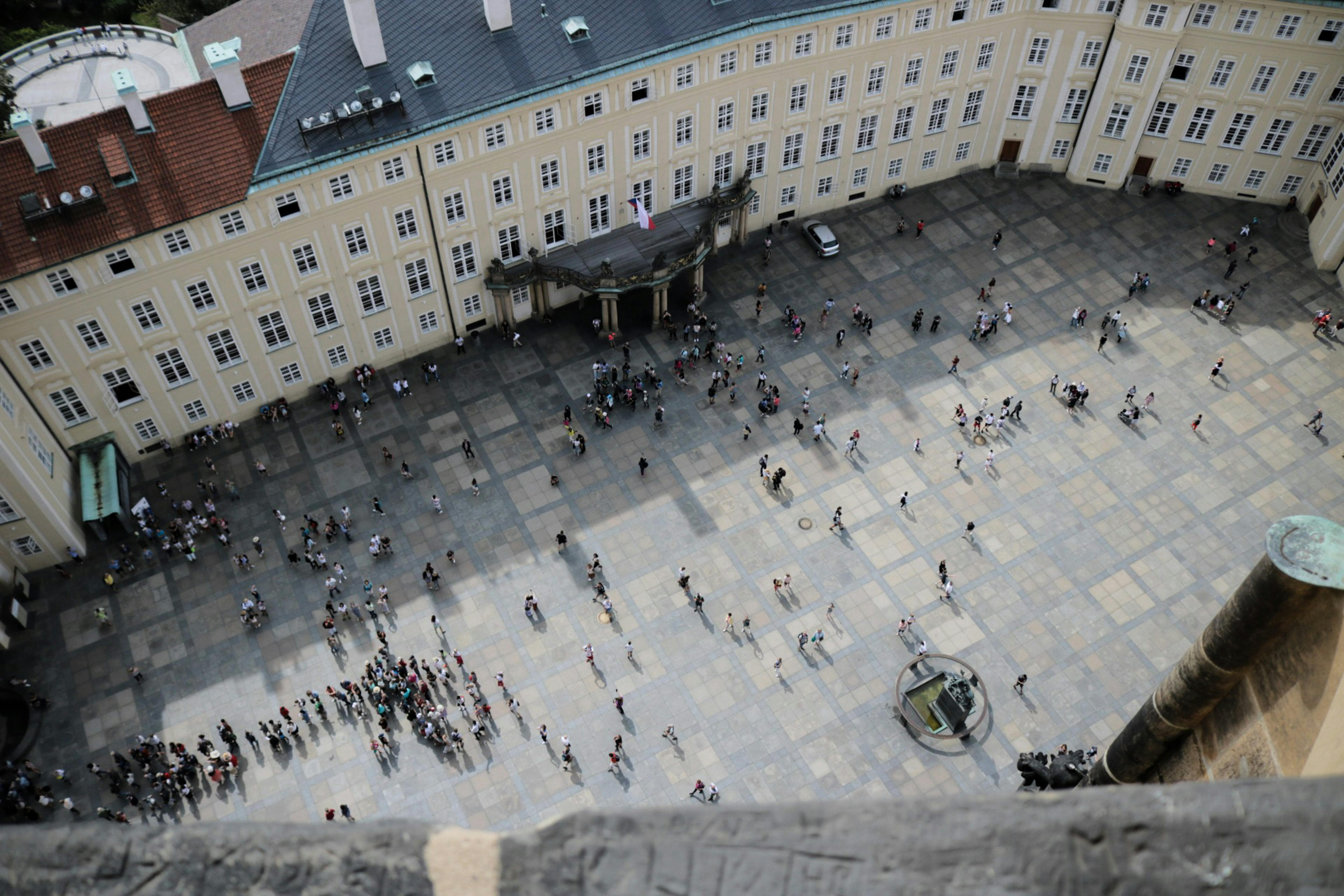 popular place full of tourists in daylight