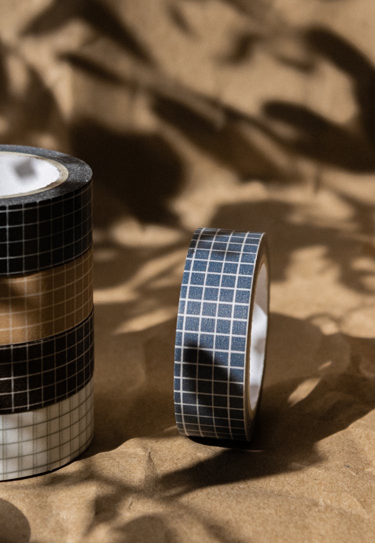 Black And White Plaid Washi Tapes