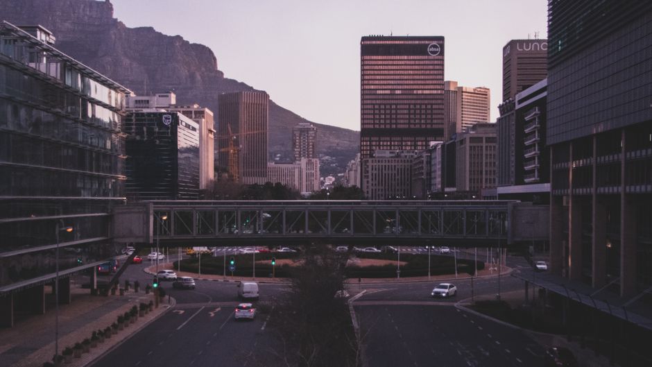 MyCiTi bus at Cape Town International Airport, South Africa, ready for passengers
