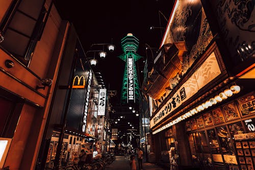 Illuminated Stores During Night Time