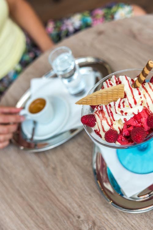 Ice Cream With Strawberry Dessert