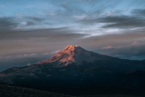 Beautiful Mountain Under Dark Clouds