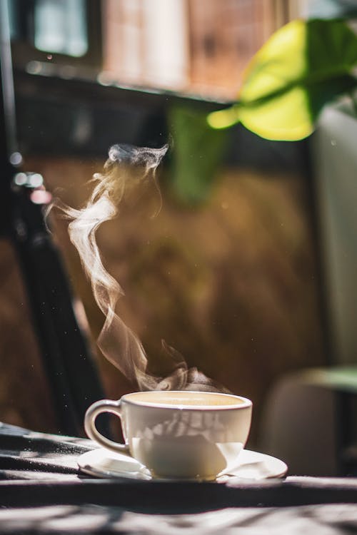 Free White Ceramic Mug With Coffee Stock Photo