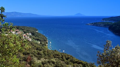Free Breathtaking aerial view of Duga Luka coastline with lush greenery and azure sea. Stock Photo