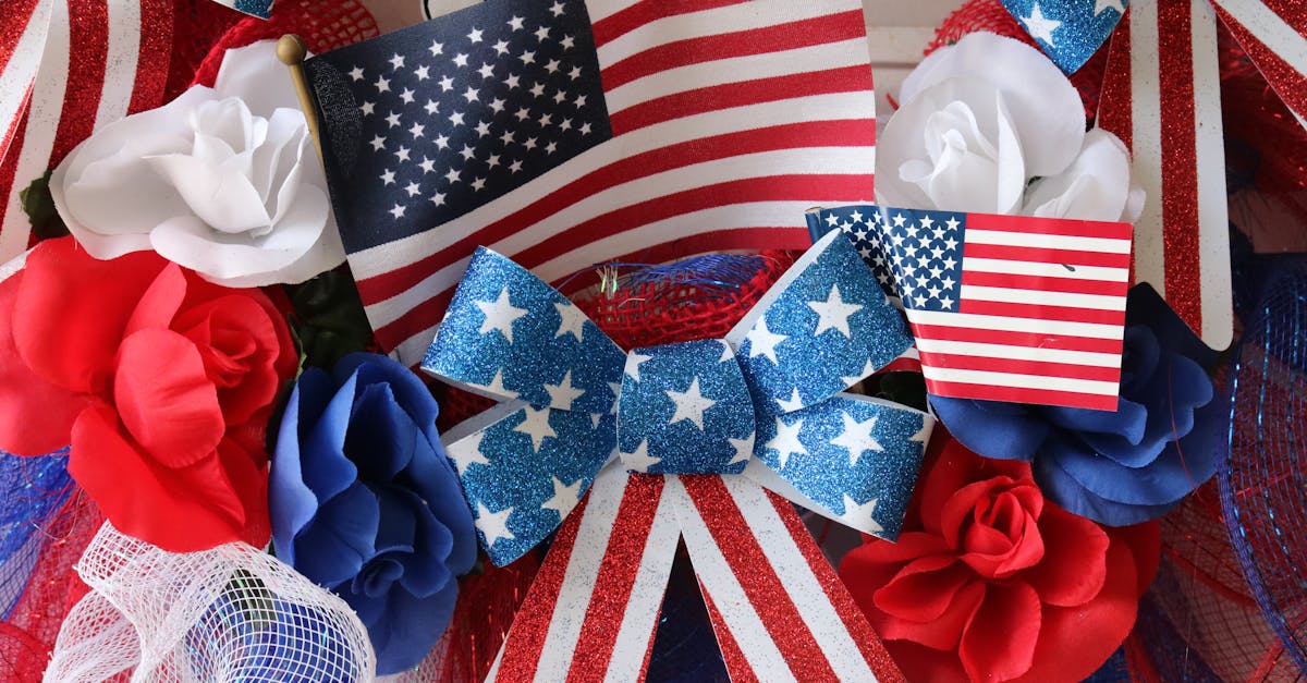 Free stock photo of American flag, close-up view, wreath