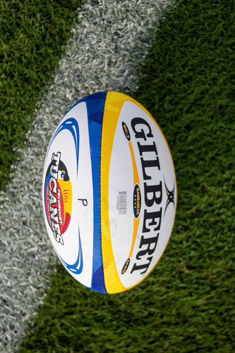 Close-Up Shot Of A Rugby Ball