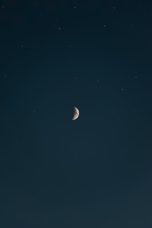 Immagine gratuita di cielo notturno, luna, luna crescente