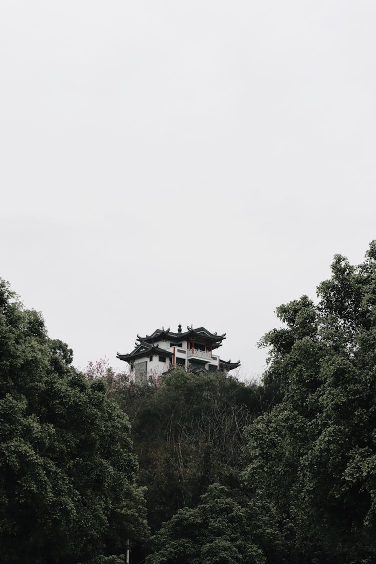 Japanese Temple On Hill