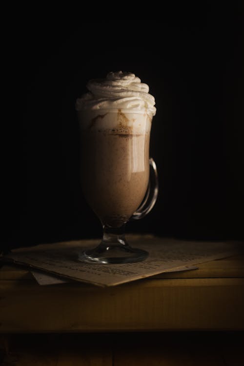 Free Milkshake in a Glass Mug Stock Photo