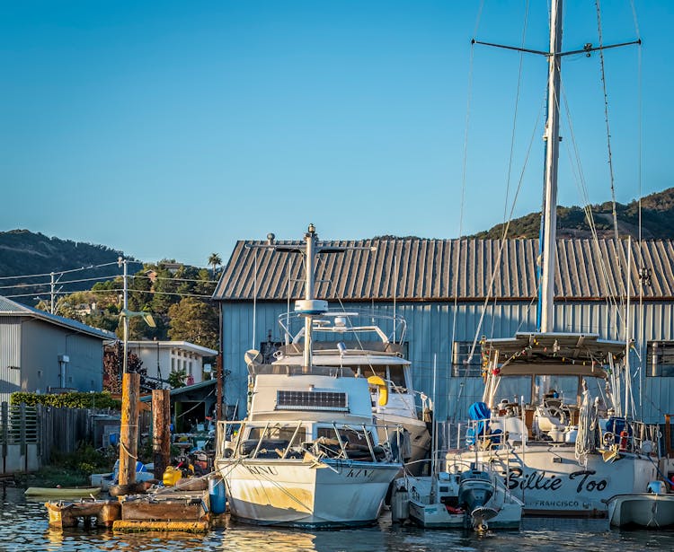 Boats On Water In Port 