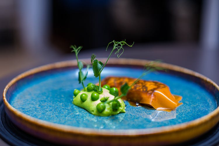 Close-up Of An Elegant Dish Served At A Restaurant 