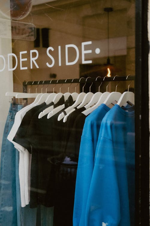 Hanged Clothes in a Clothing Store