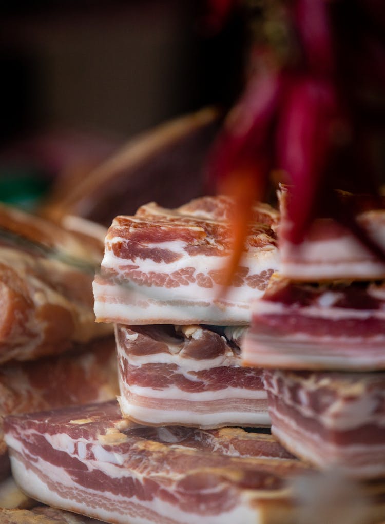 A Close-Up Shot Of Chopped Raw Meats