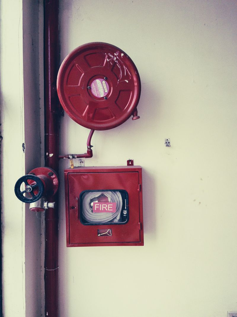 Fire hose emergency equipment in a box
