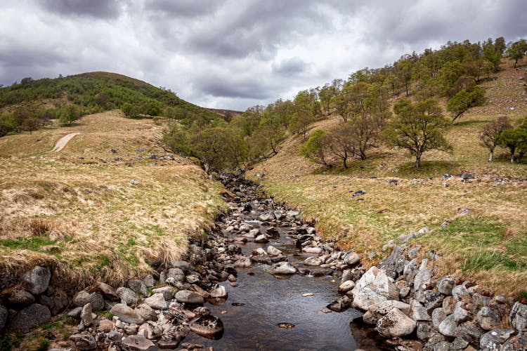 A Rocky Stream In Scottish Highlands