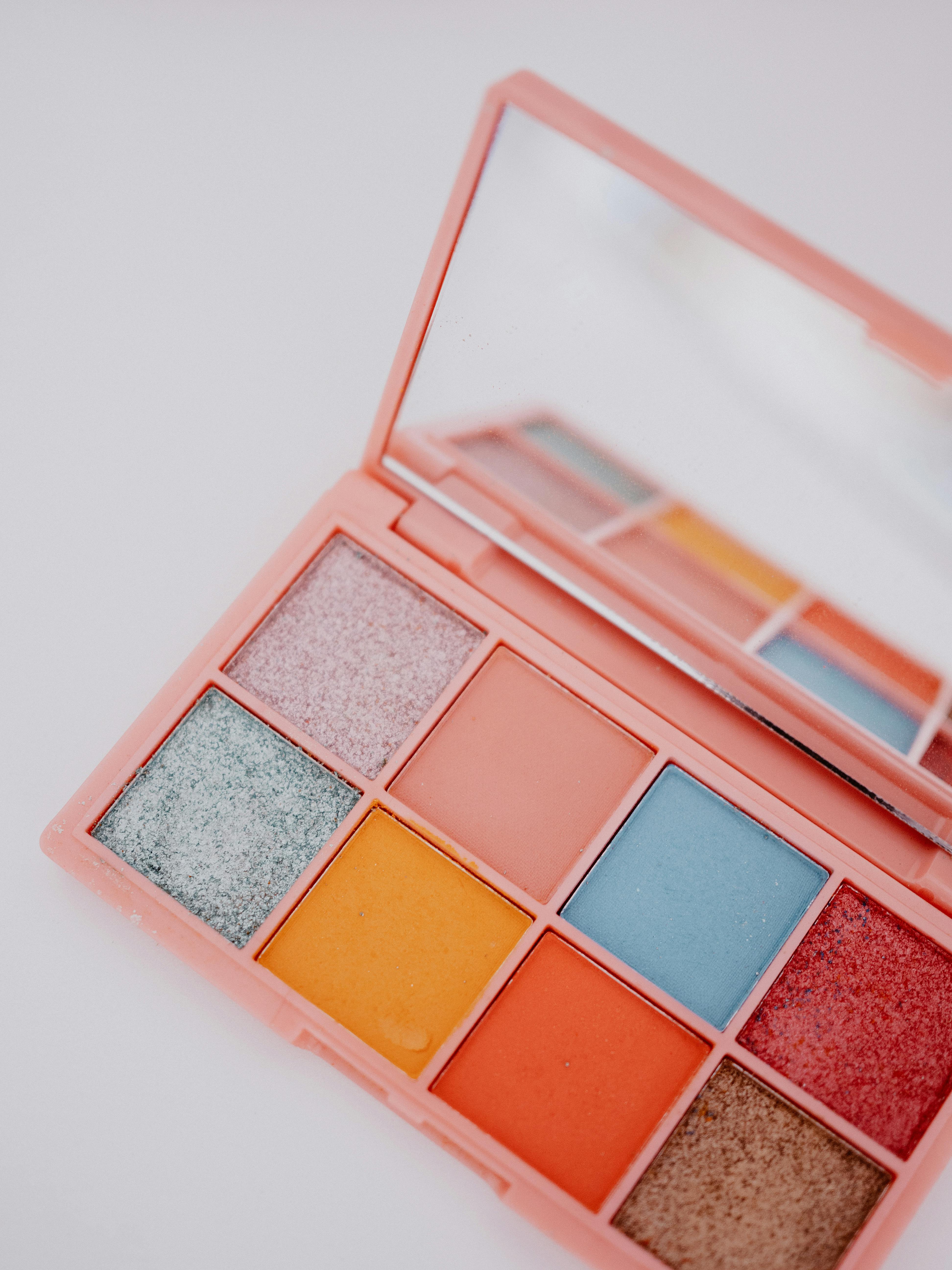 Close up of Palette of Eye Shadows  Free Stock Photo