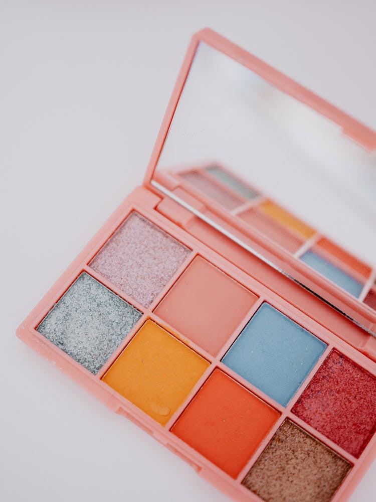 Close Up Of Palette Of Eye Shadows