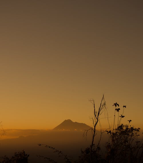 Free Silhouette Of Mountain Stock Photo