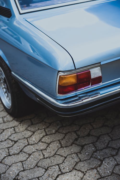 Detail Shot of a Classic Car's Rear Bumper