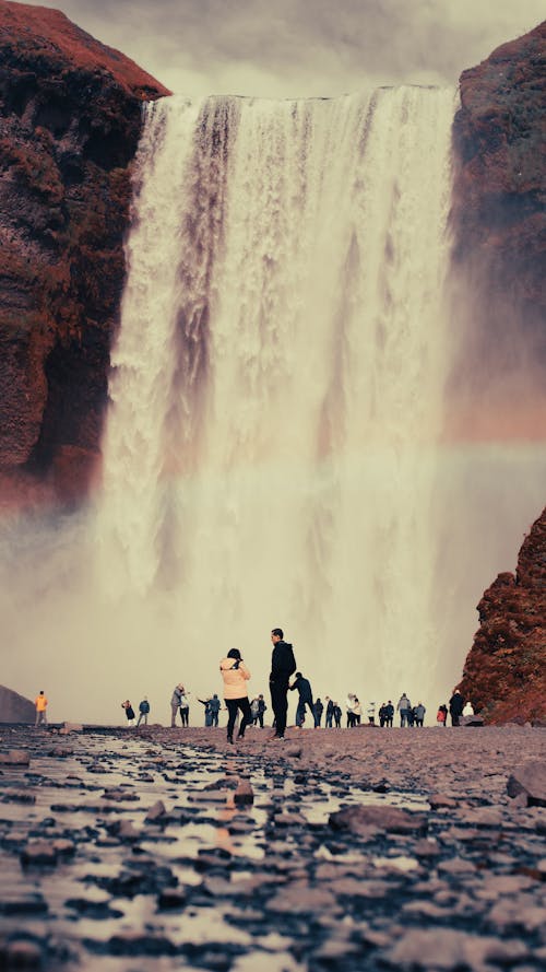 アイスランド, 人々の集団, 滝の無料の写真素材