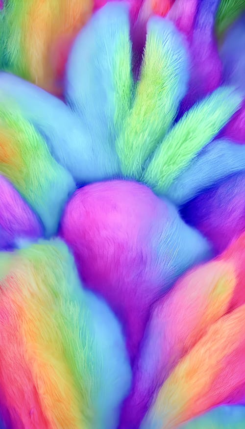 Rainbow Fur Mobile Background