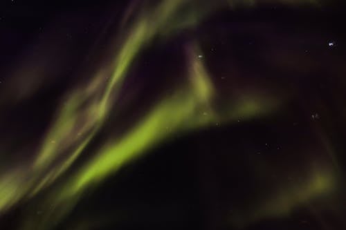 The Aurora Borealis in the Night Sky 