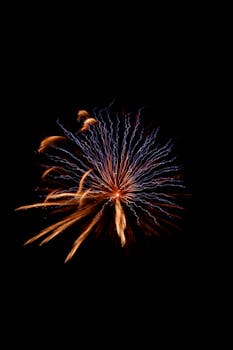 Bright fireworks burst in the night sky at Riva del Garda, Italy.