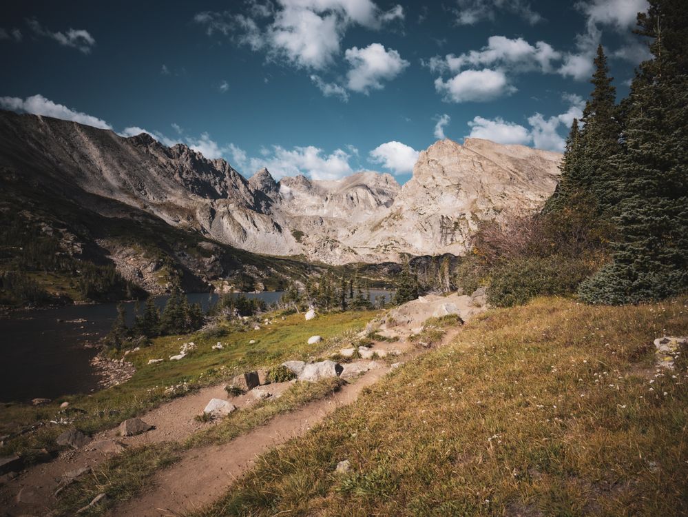 Free River Near Rocky Mountain Stock Photo