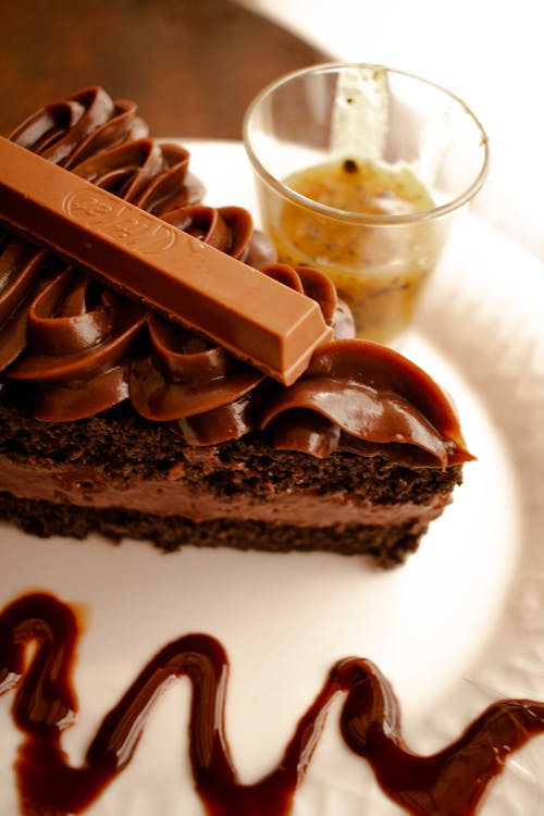 A Close-Up Shot of a Delicious Chocolate Cake
