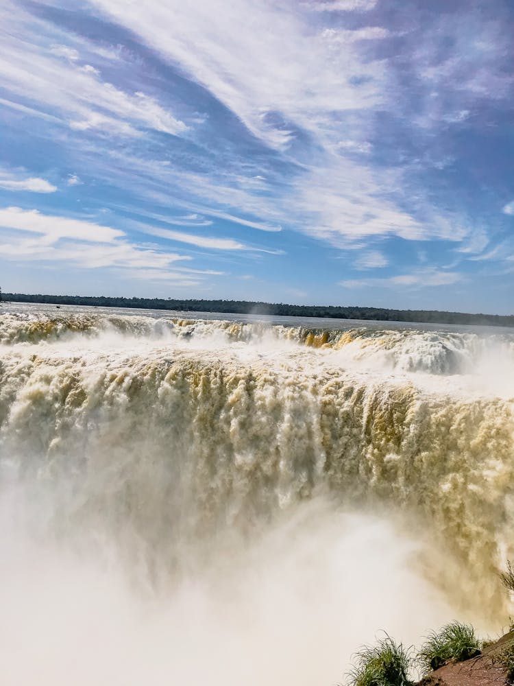 Waterfalls Under Blue Sky