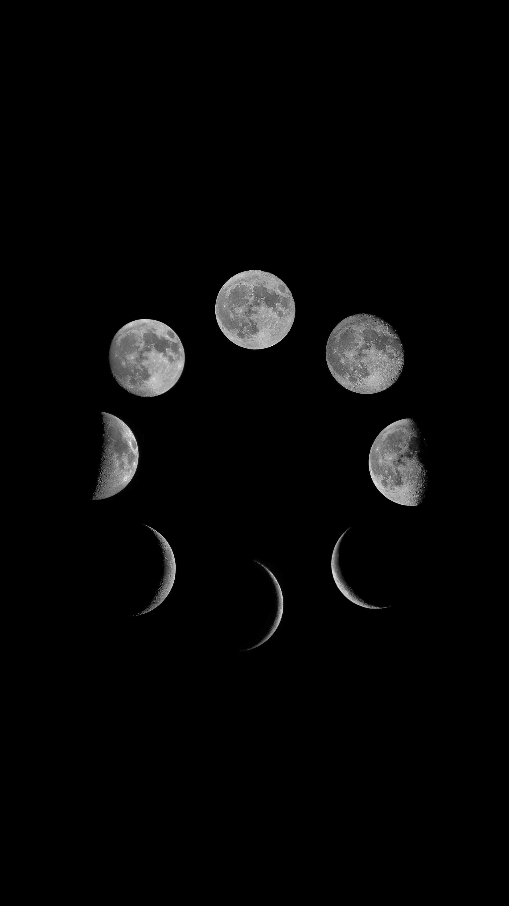 Moon Phases bonito black color dark moon moonlight moonshine phase  phases HD phone wallpaper  Peakpx