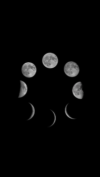 A captivating display of the moon's phases in the night sky over Mataraca, Brazil.
